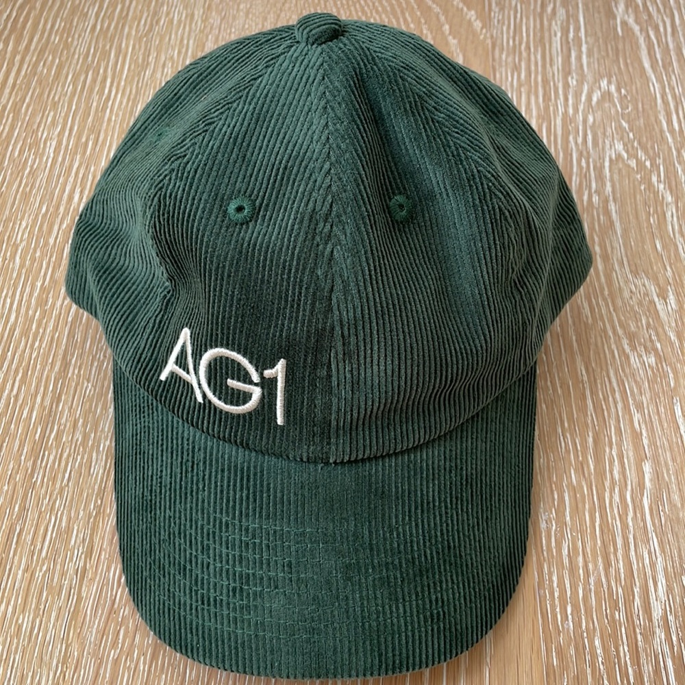 New Athletic Green AG1 Unisex Green Corduroy Hat With Adjustable Strap